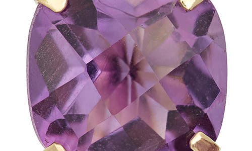 Fzn 10k Gold Solitaire Garnet Stud Earrings