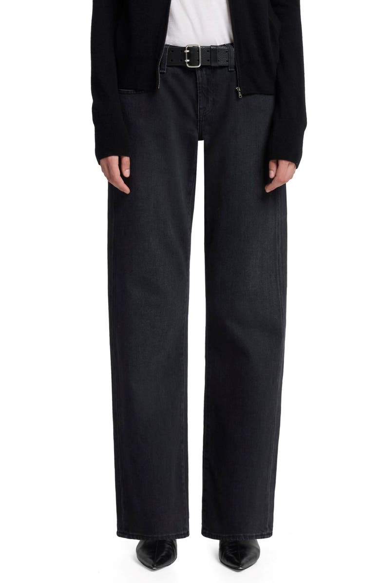 Seven Low Rise Relaxed Straight Leg Jeans, Main, color, Thunder Storm