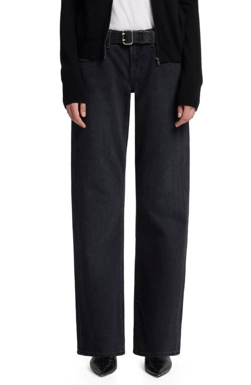 Seven Low Rise Relaxed Straight Leg Jeans In Blue
