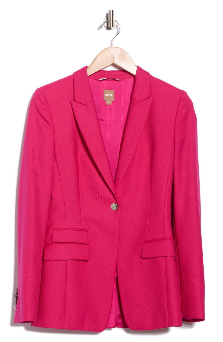 BOSS Juicy Lara Virgin Wool Blazer, Alternate, color,