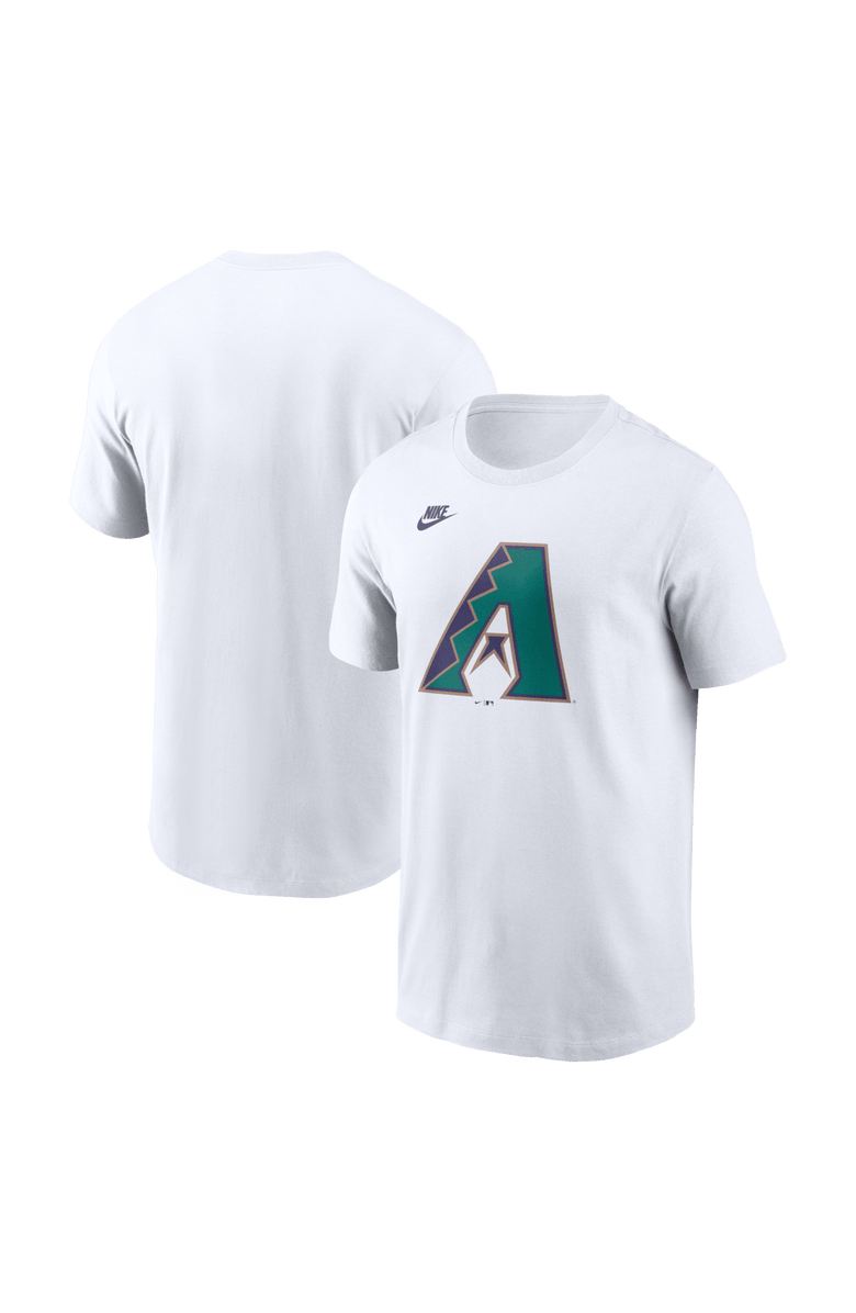 Nike Men's Nike White Arizona Diamondbacks Cooperstown Collection Logo T-Shirt, Main, color, White
