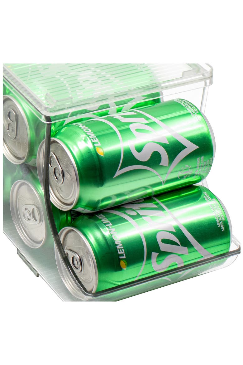 Soda Can Organizer Shelf - Set of 2, Alternate, color, CLEAR