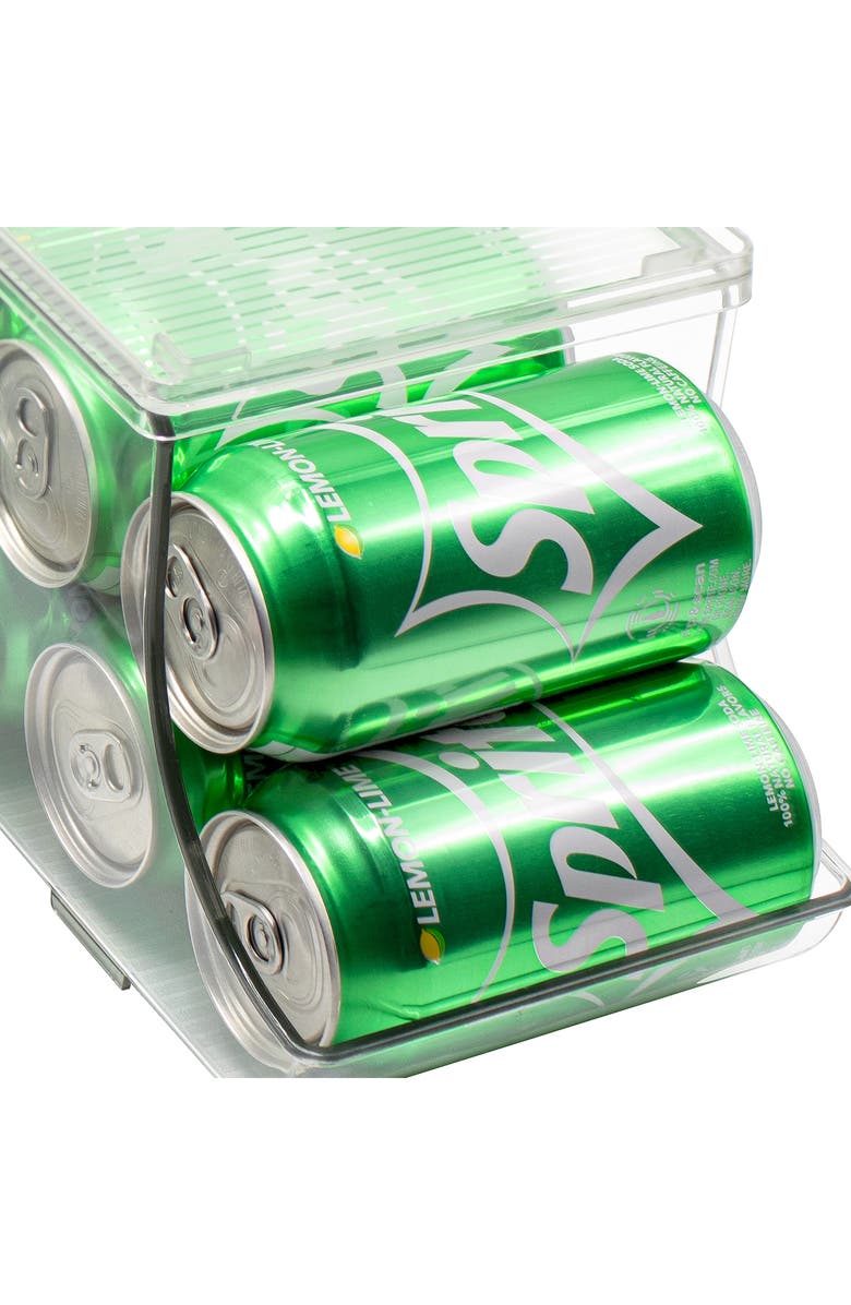 SORBUS Soda Can Organizer Shelf - Set of 2, Alternate, color, Clear