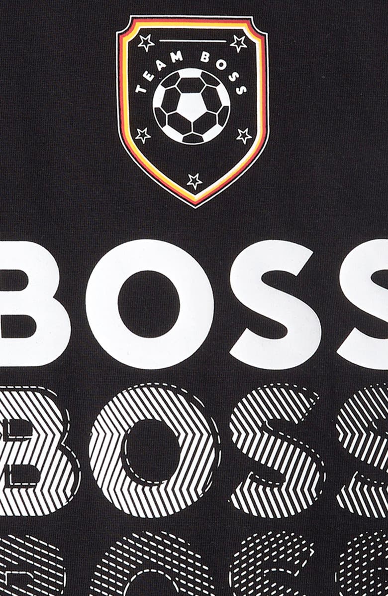 BOSS Kidswear Kids' Short Sleeve Logo Graphic T-Shirt, Alternate, color, Black