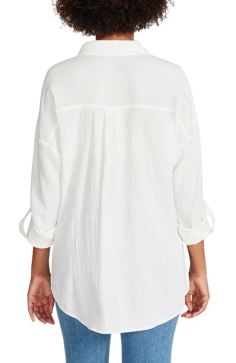 Steve Madden Gauze Button-Up Shirt, Alternate, color, 