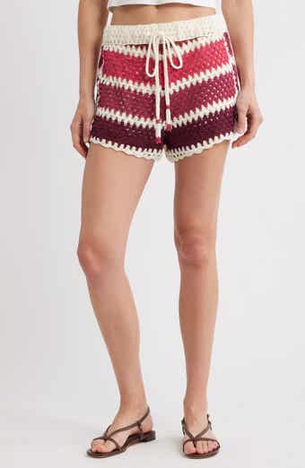 FARM Rio Colorful Crochet Tiles Shorts