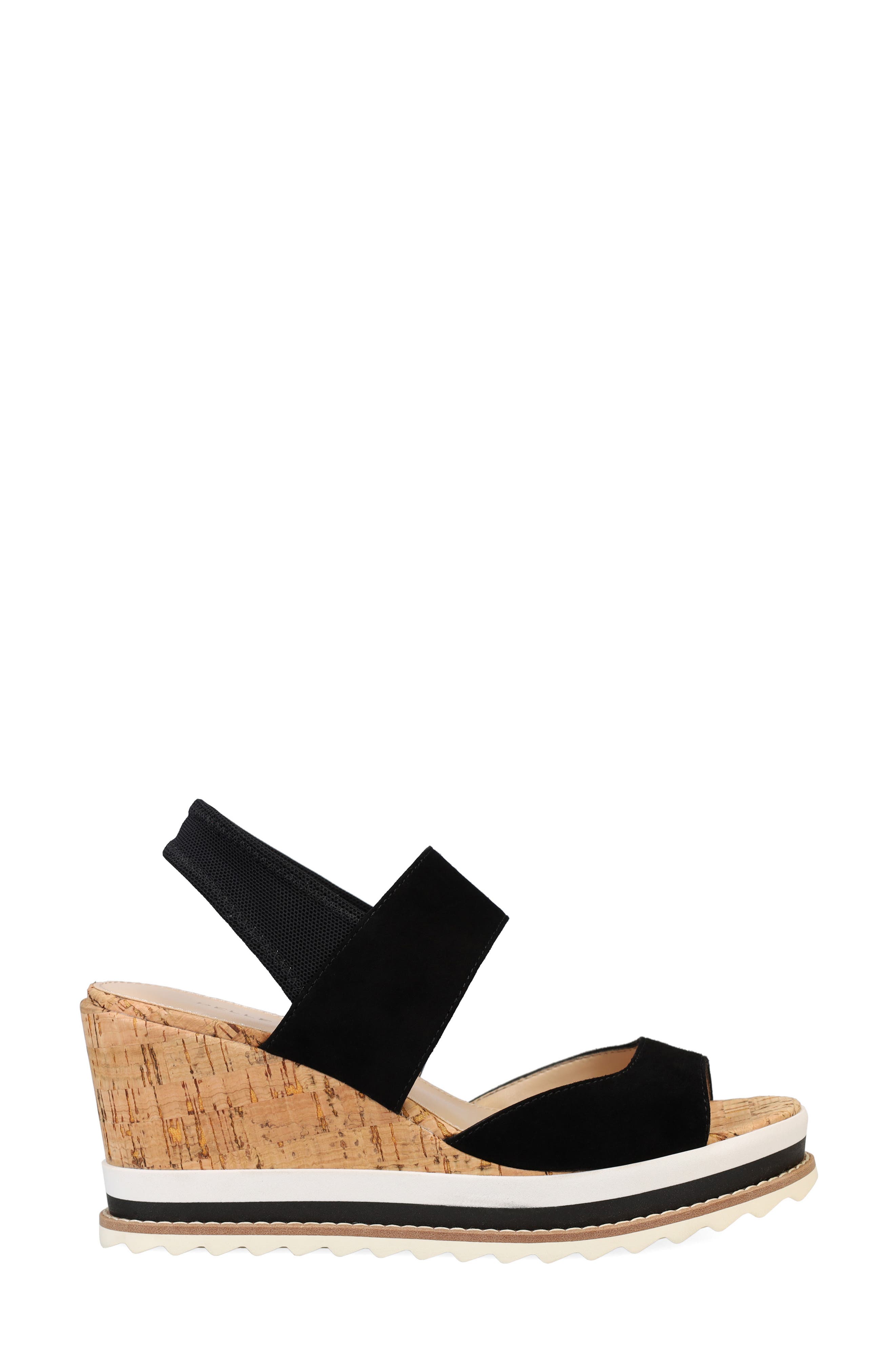 Pelle Moda Winta Platform Wedge Sandal, Alternate, color, Black