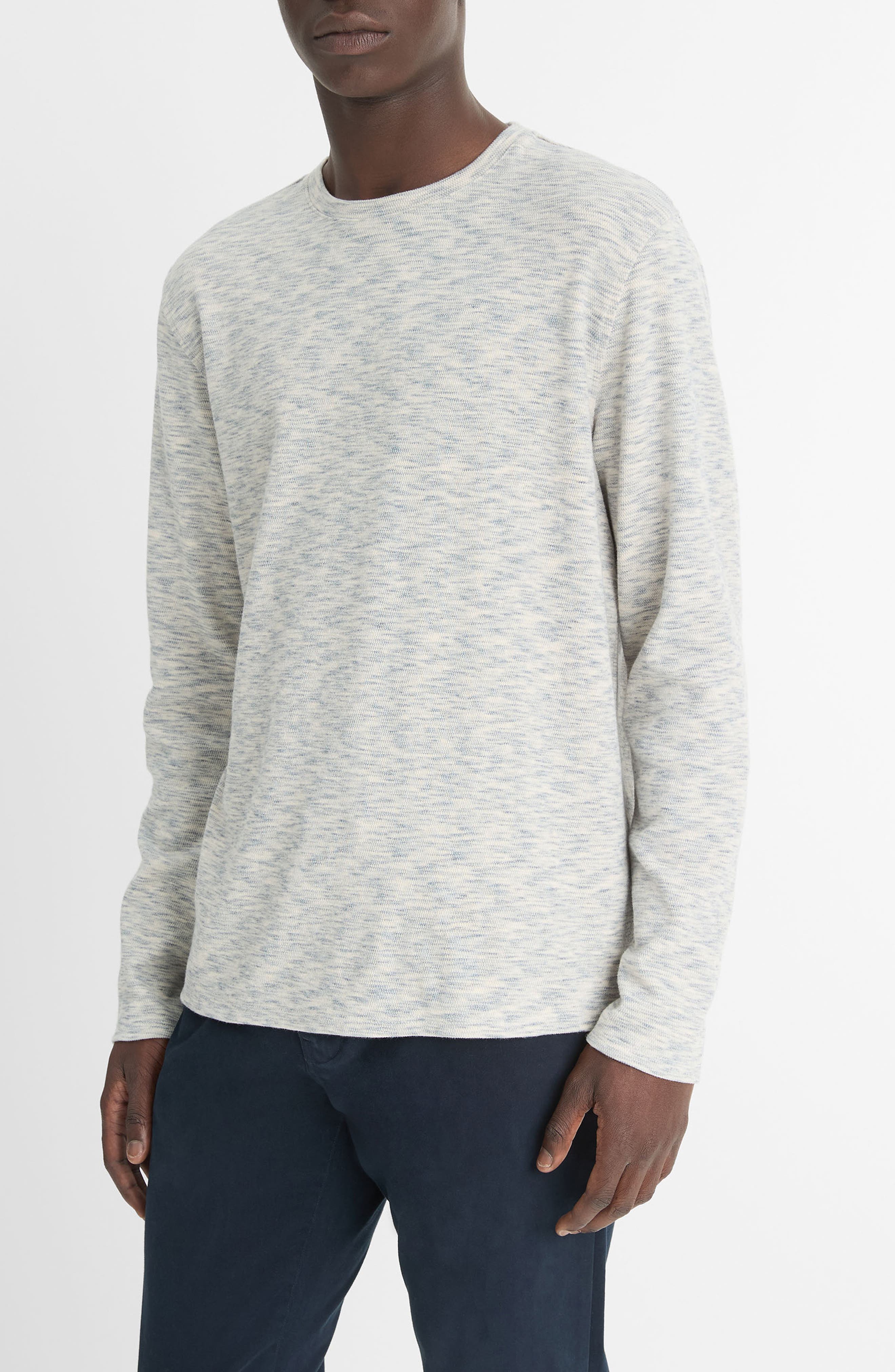 Long Sleeve Double Knit Crewneck T-Shirt