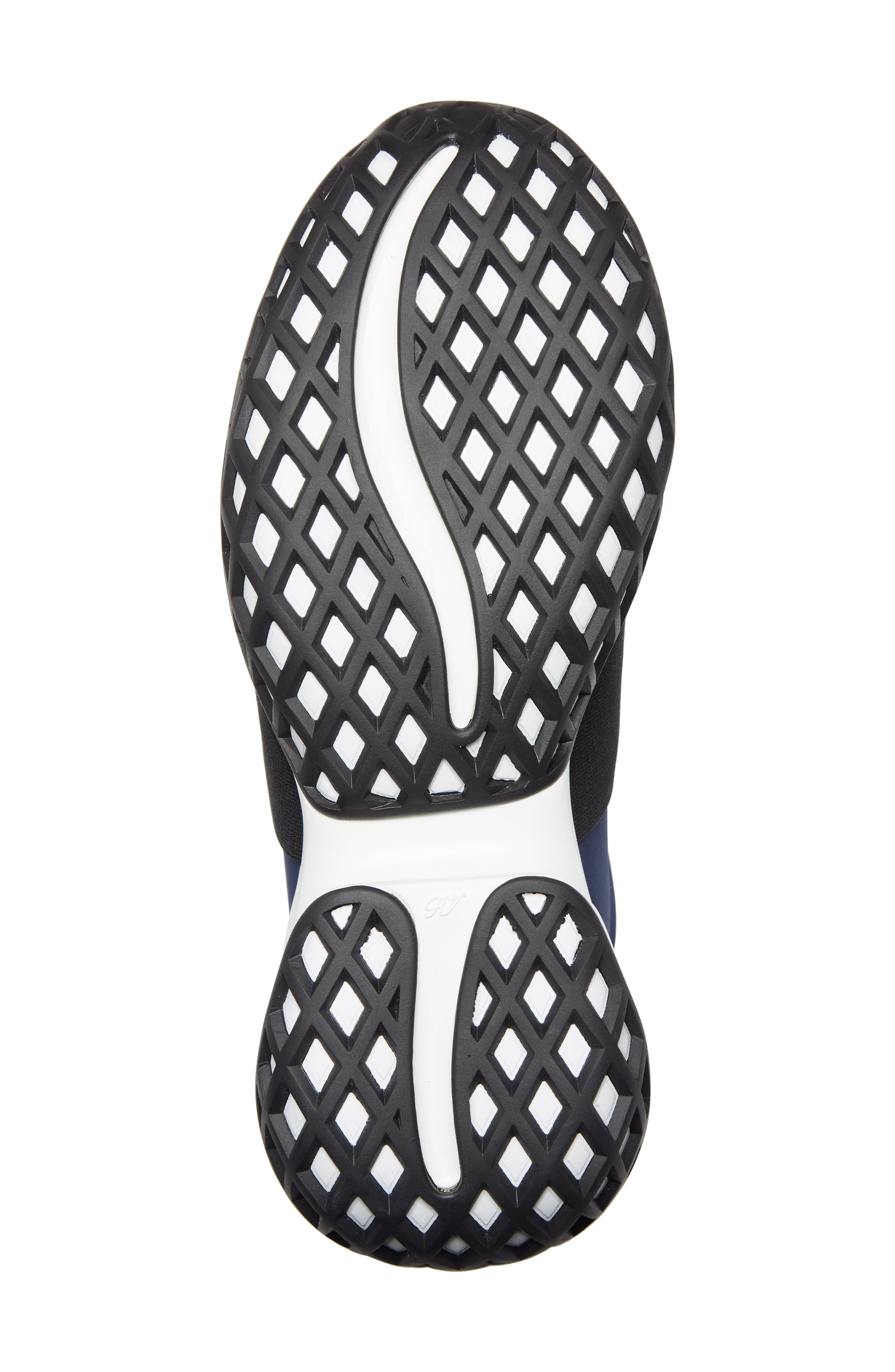 Roger Vivier Viv Crystal Buckle Slip-On Sneaker, Alternate, color, Navy/ Black