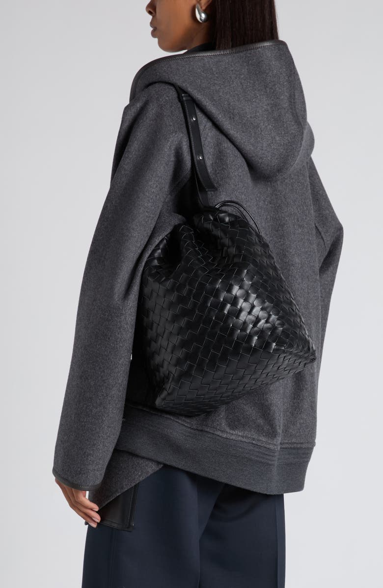 Bottega Veneta Intrecciato Drawstring Leather Bucket Bag, Alternate, color,