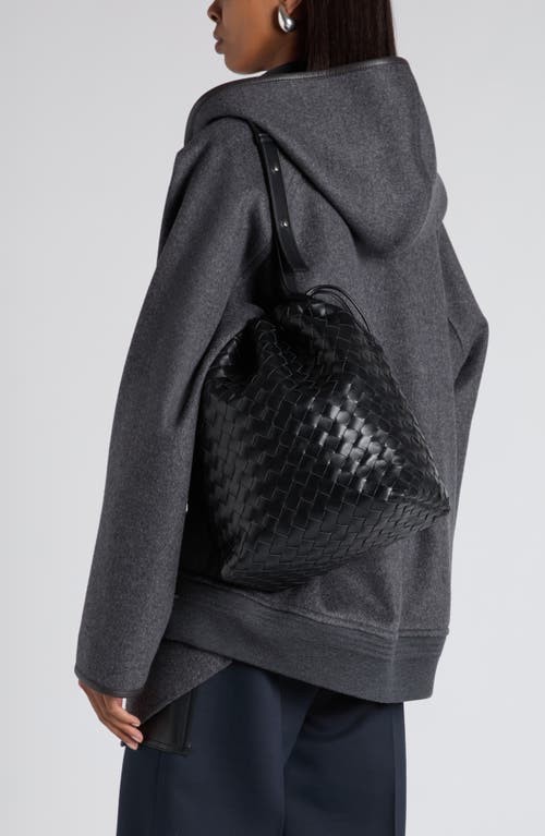 Bottega Veneta Intrecciato Drawstring Leather Bucket Bag In Multi
