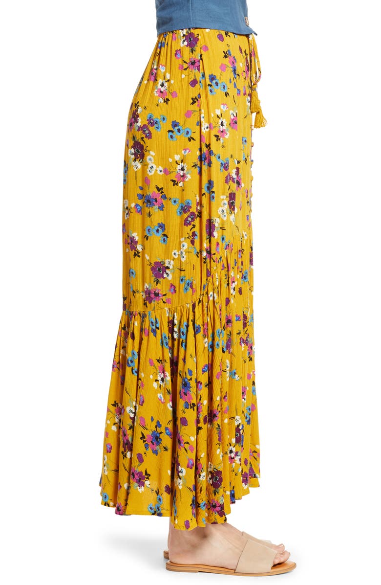 Band of Gypsies Marseille Button Front Maxi Skirt, Alternate, color, 