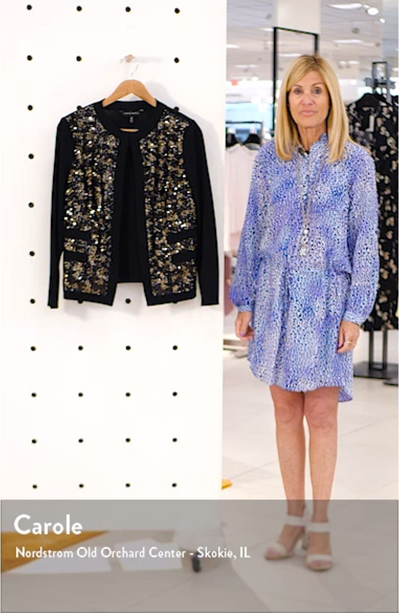 Sequin Front Knit Jacket, sales video thumbnail
