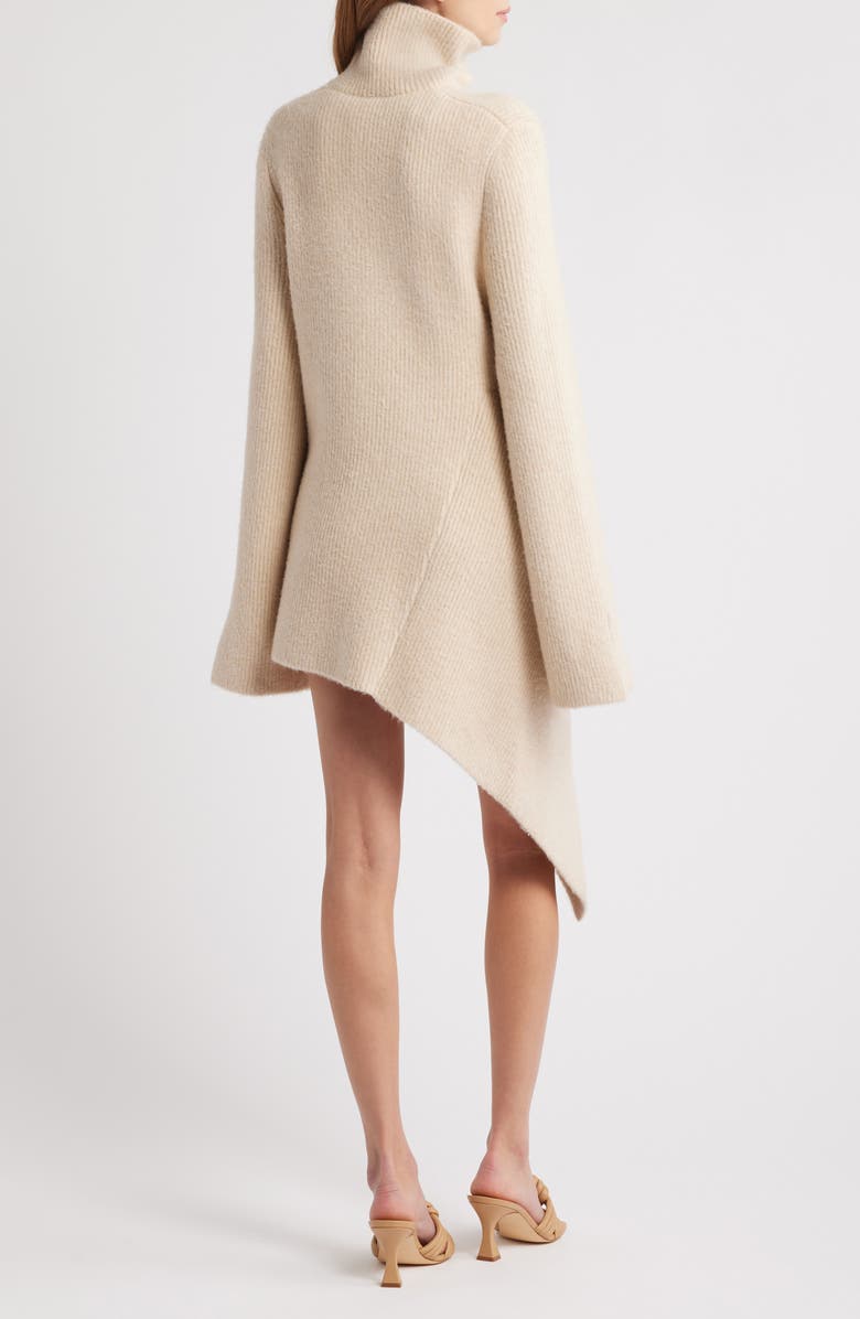 Cult Gaia Cooke Asymmetric Long Sleeve Sweater Dress, Alternate, color, 