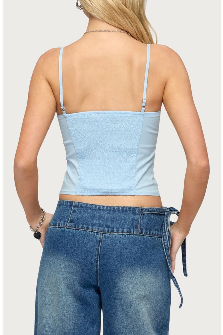 Kerah Ruffle Button-Up Camisole, Alternate, color, LIGHT-BLUE