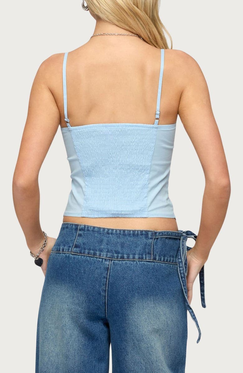 EDIKTED Kerah Ruffle Button-Up Camisole, Alternate, color, 