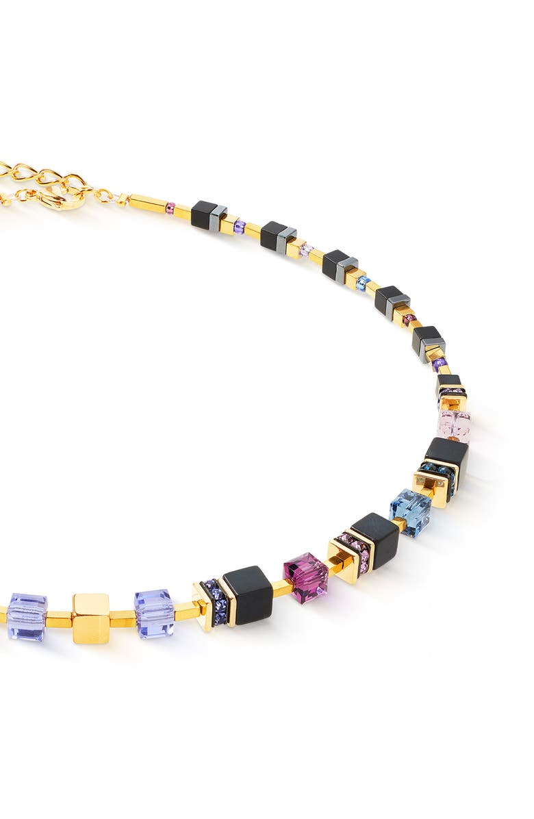 COEUR DE LION Geocube Precious Classic Gold Necklace, Alternate, color, Blue Moon