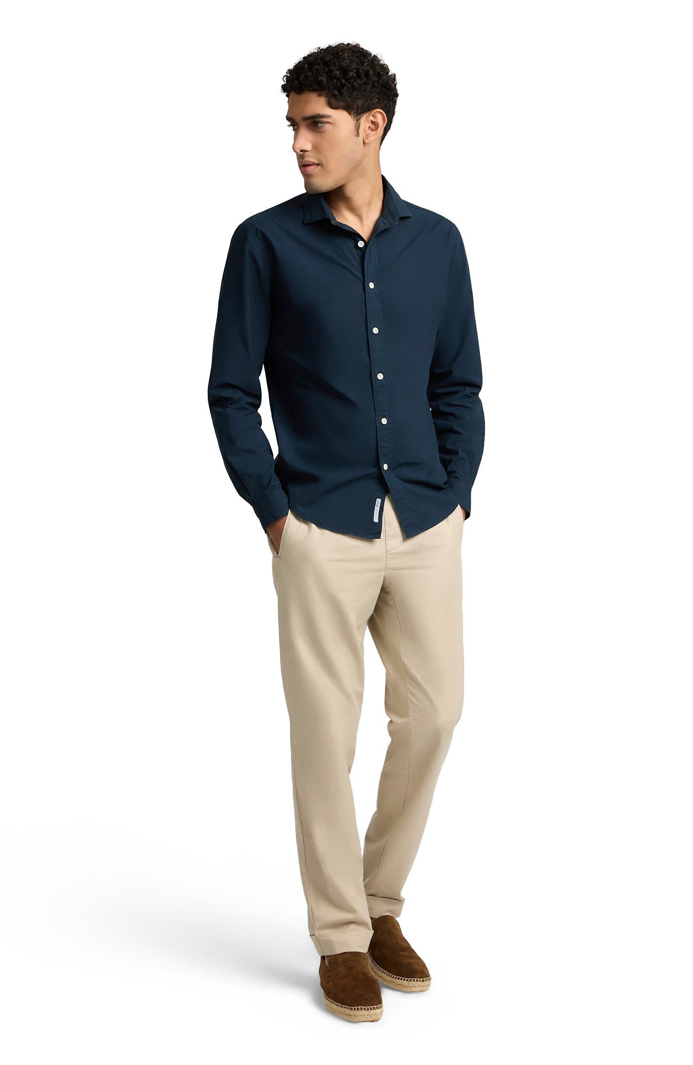 Poplin Long Sleeve Button Down Shirt - image 3