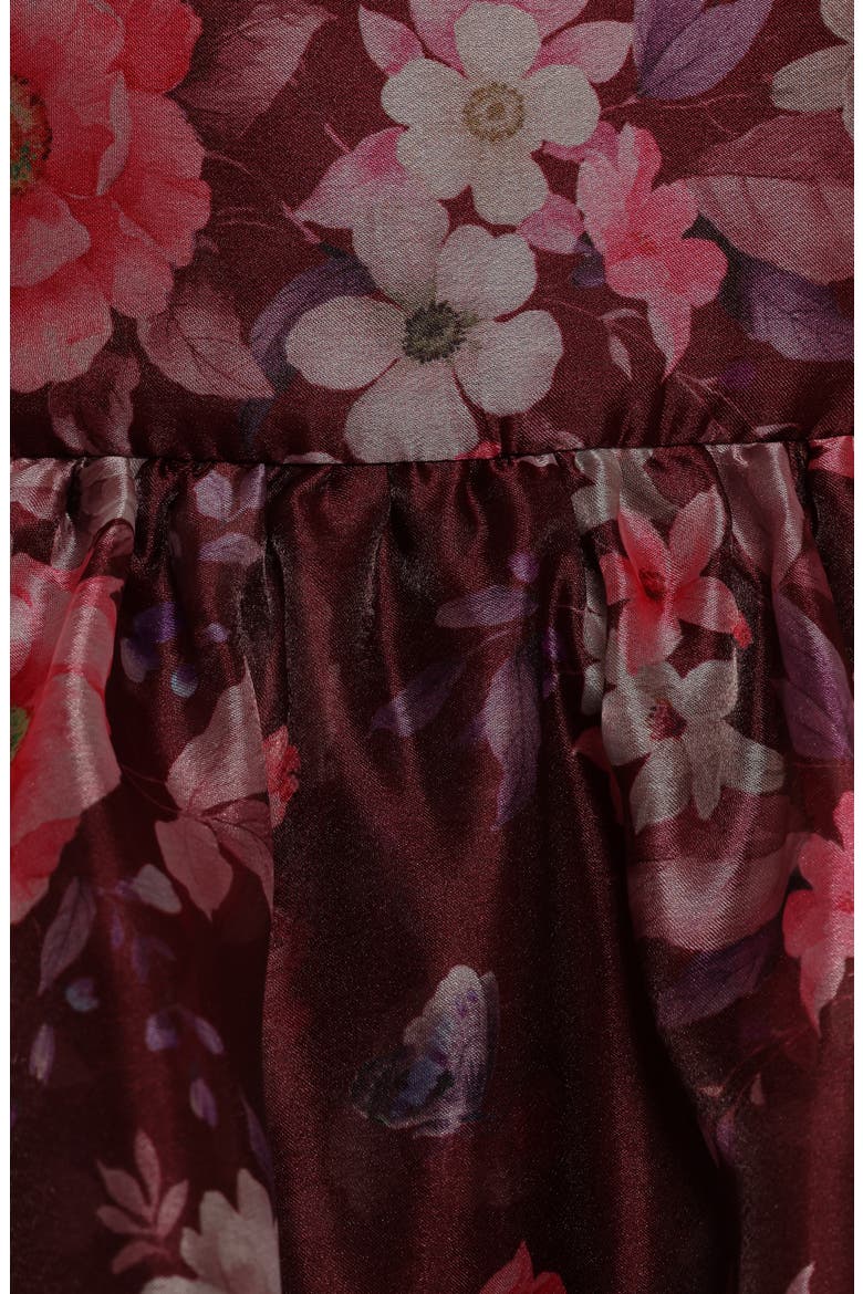 Mazy Floral Peplum Tiered Maxi Dress, Alternate, color, PURPLE/ MAGENTA