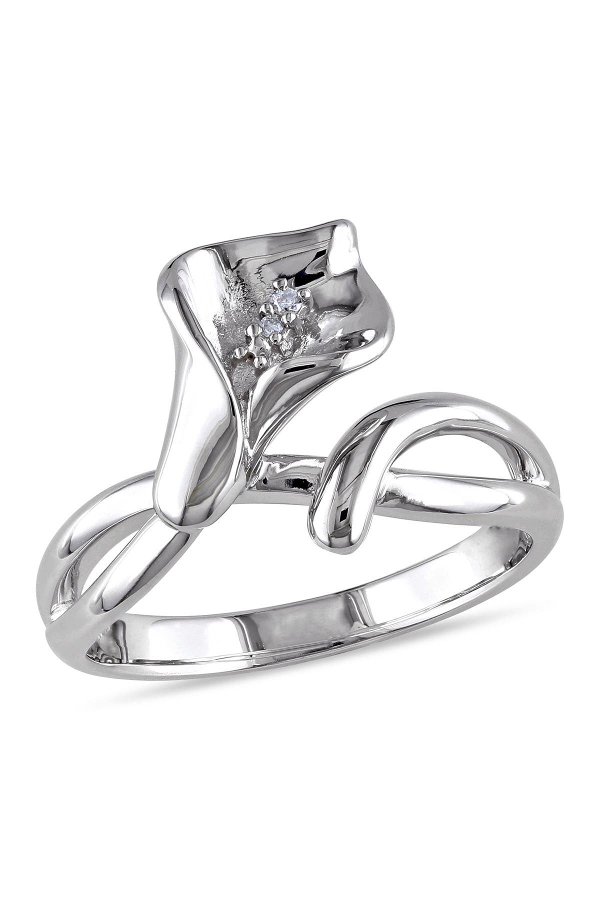 DELMAR Calla Lilly Diamond Ring - 0.01 ctw
