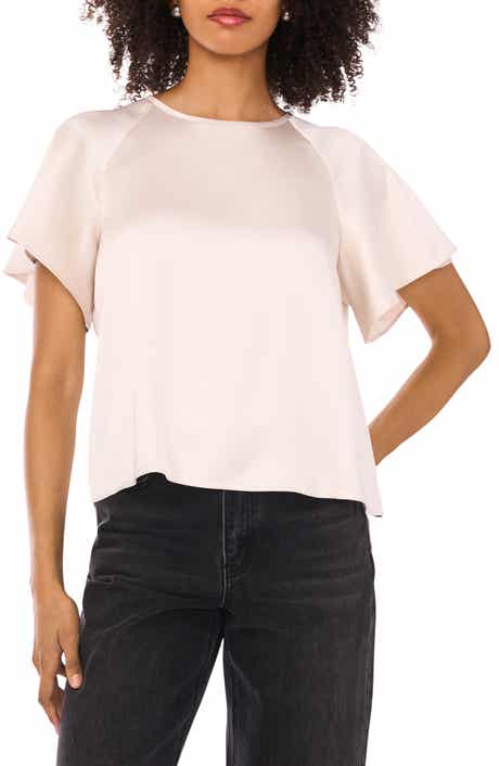 1.STATE Raglan Short Sleeve Satin Top