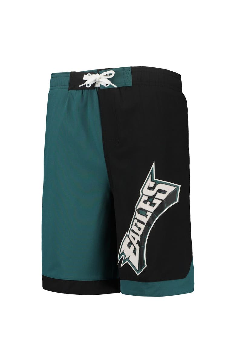 Outerstuff Youth Midnight Green/Black Philadelphia Eagles Conch Bay Board Shorts, Alternate, color, 