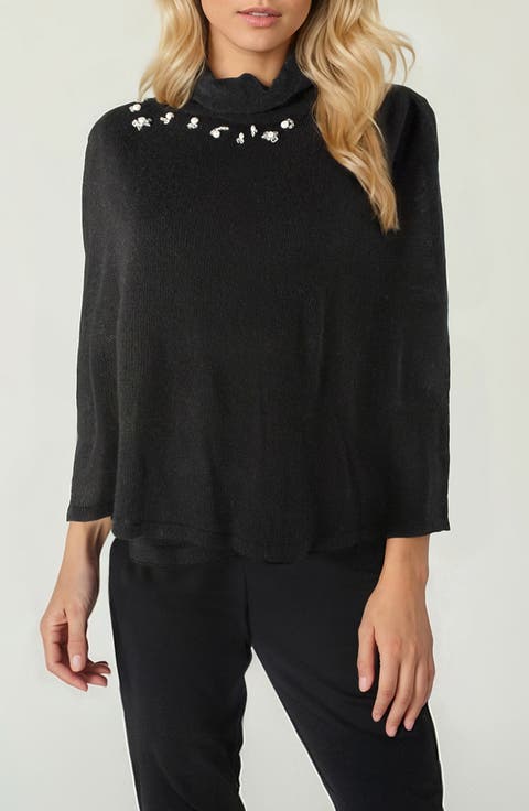 Crystal Embellished Poncho