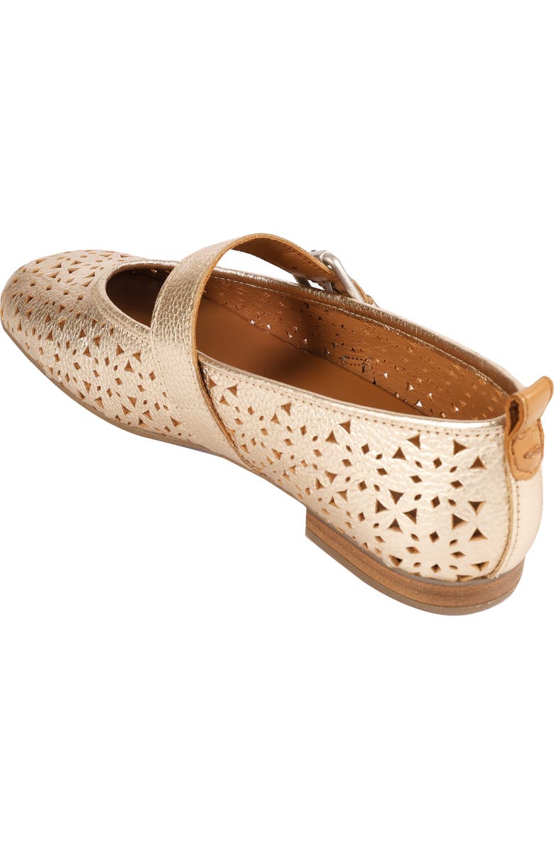 Gentle Souls Karla Mary Jane Flat, Alternate, color, Gold Perf Leather