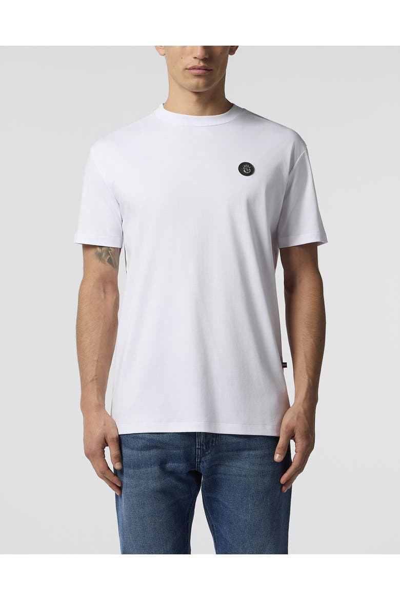 Round Neck T-Shirt Basic Men, Main, color, white
