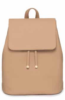 Copperfield Drawstring Faux Leather Backpack