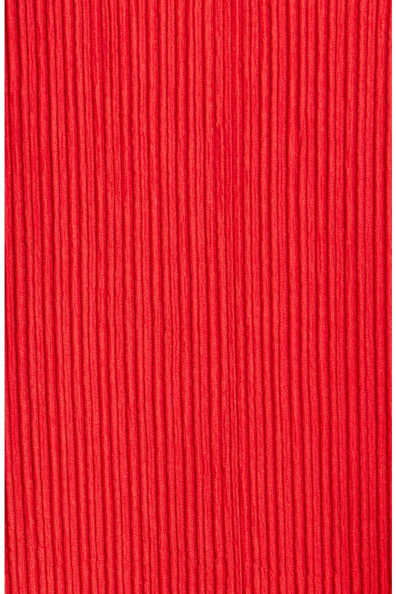 Knit V-Neck Top, Alternate, color, BEGONIA RED