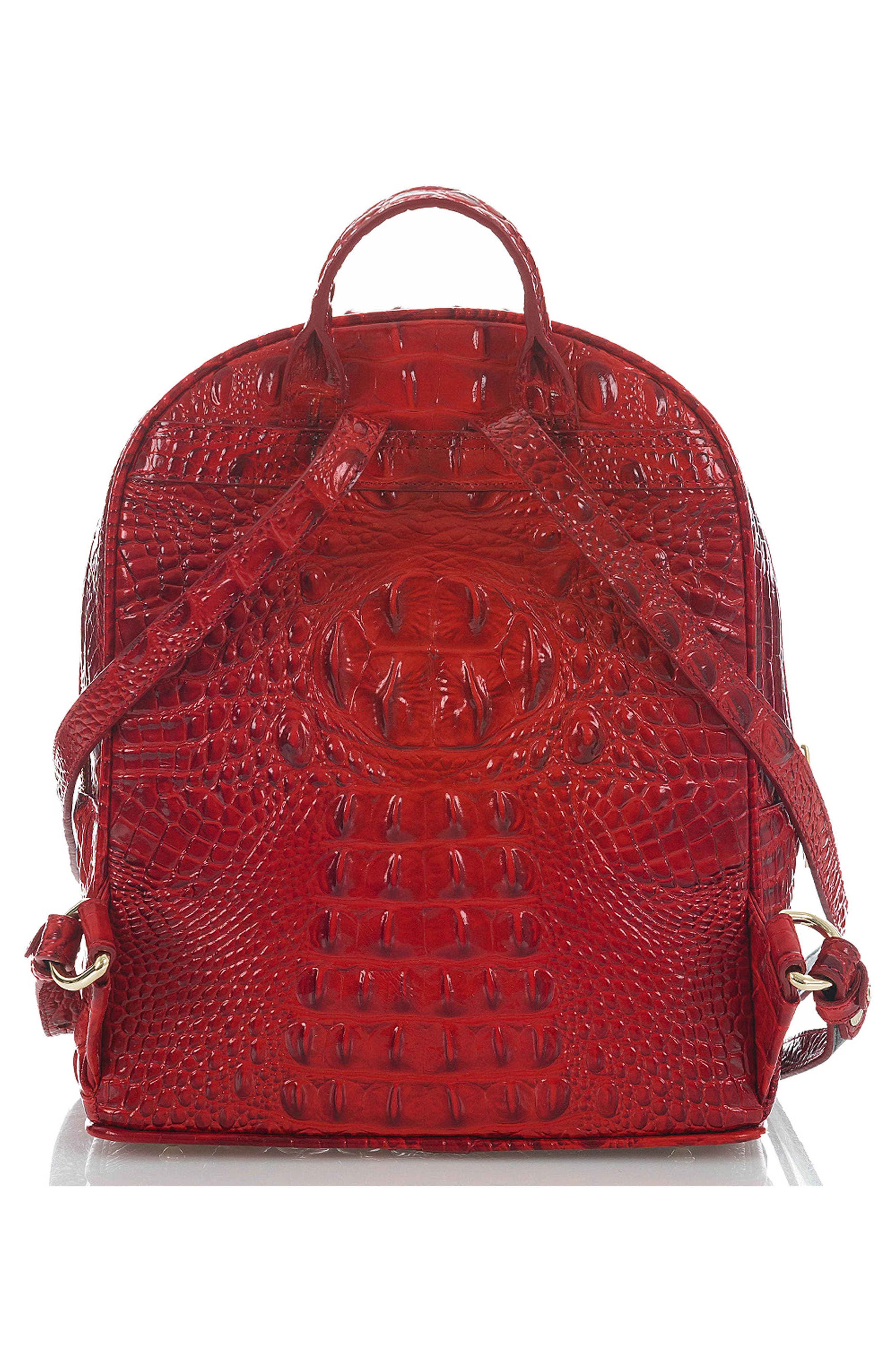 Mini Dartmouth Leather Backpack, Alternate, color, SCARLET