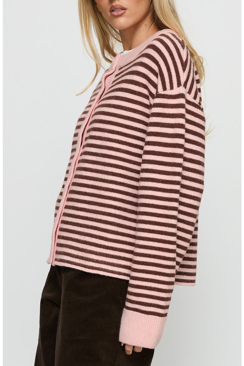 Darnelle Stripe Cardigan, Alternate, color, PINK STRIPE
