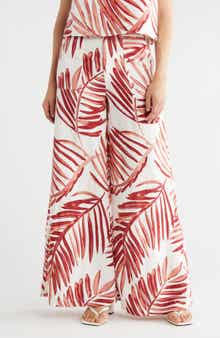 Tori Richard A New Leaf Maybelle Wide Leg Linen Blend Pants