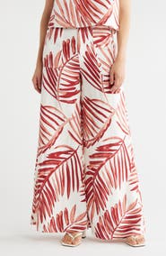 Tori Richard A New Leaf Maybelle Wide Leg Linen Blend Pants
