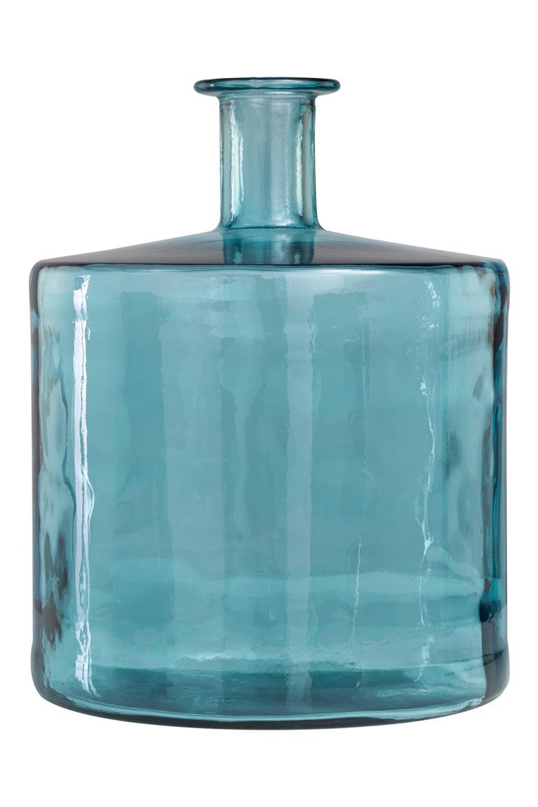 Recycled Glass Vase, Main, color, TEAL