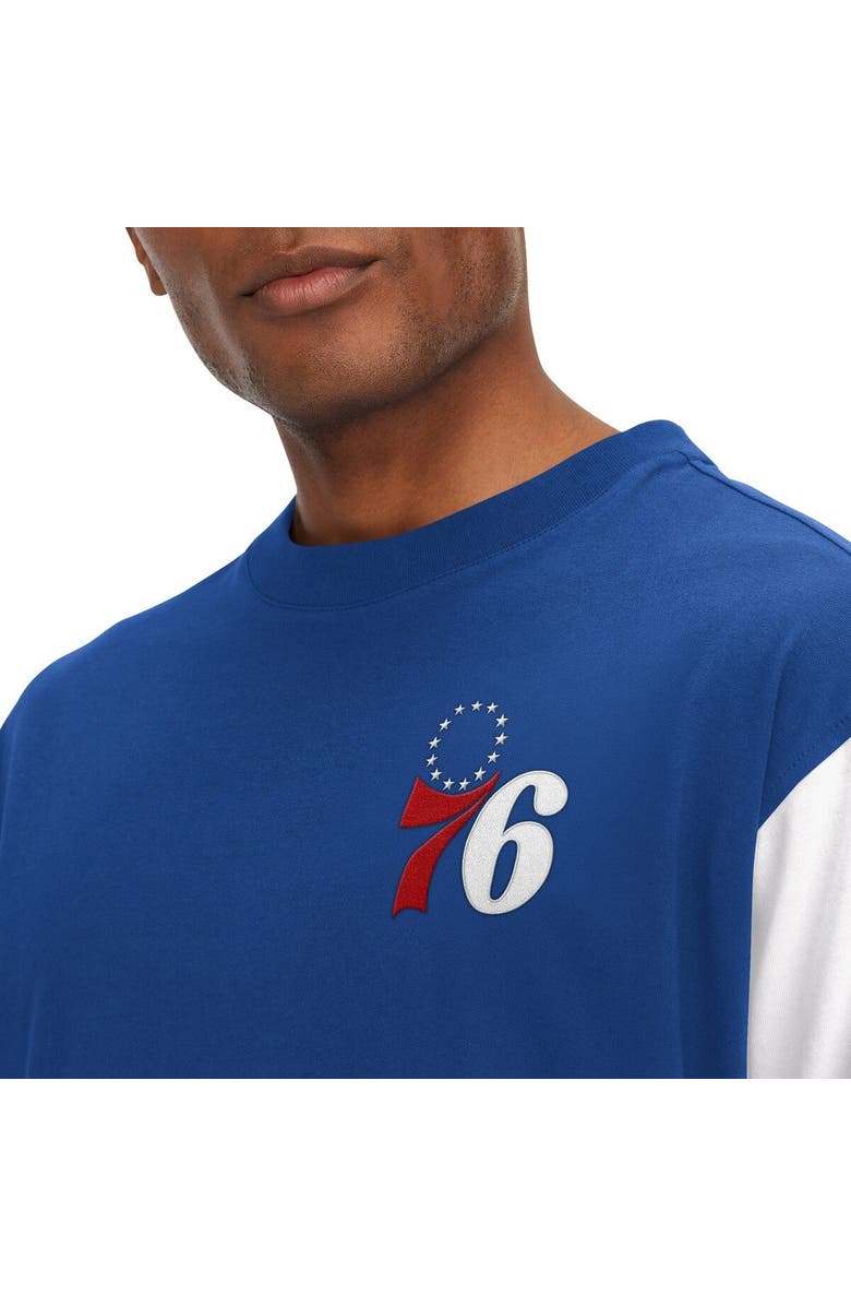 TOMMY JEANS Men's Tommy Jeans Royal Philadelphia 76ers Richie Color Block Long Sleeve T-Shirt, Alternate, color, Royal