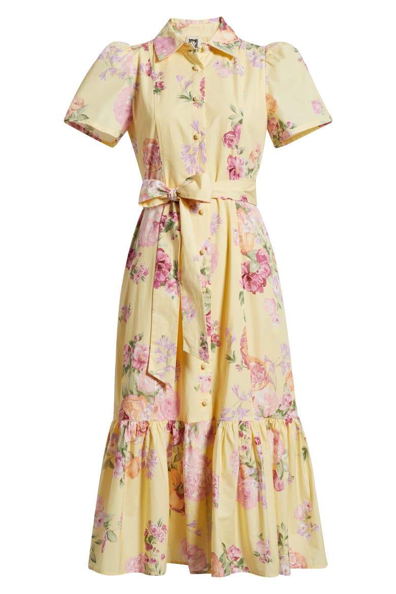 Floral Shirtdress, Alternate, color, DAFFODIL MULTI