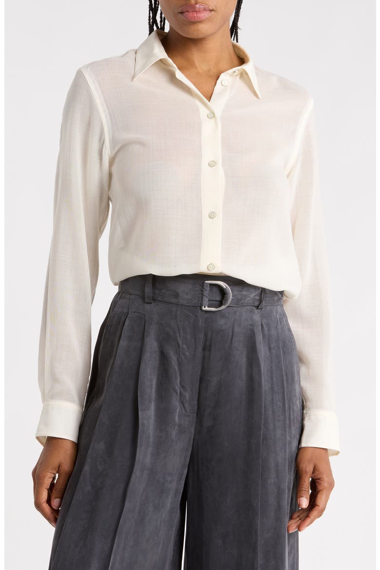 Classic Wool Blend Shirt, Main, color, IVORY