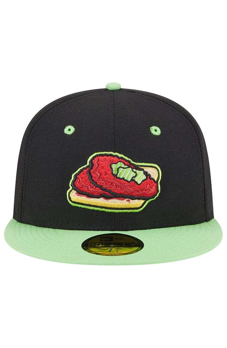 New Era Men's New Era Black Nashville Sounds Theme Nights Nashville Hot Chickens 59FIFTY Fitted Hat, Alternate, color,