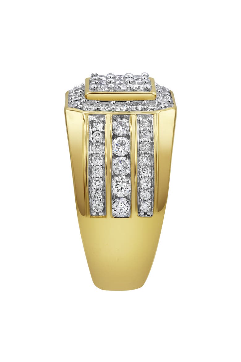Hexonic Deluxe 14K Yellow Gold Diamond Men Statement Ring - 1.74ct., Alternate, color, 14K Yellow Gold