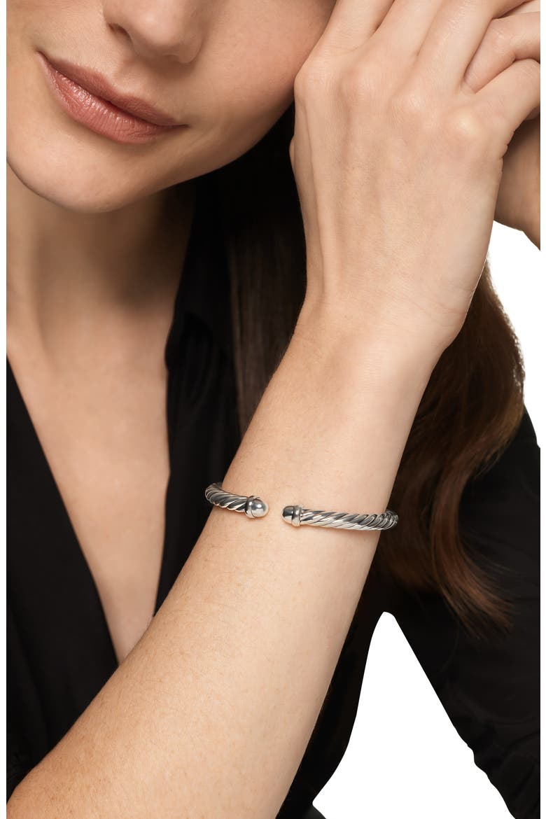 Cable Flex Bracelet, 6mm, Alternate, color, SILVER