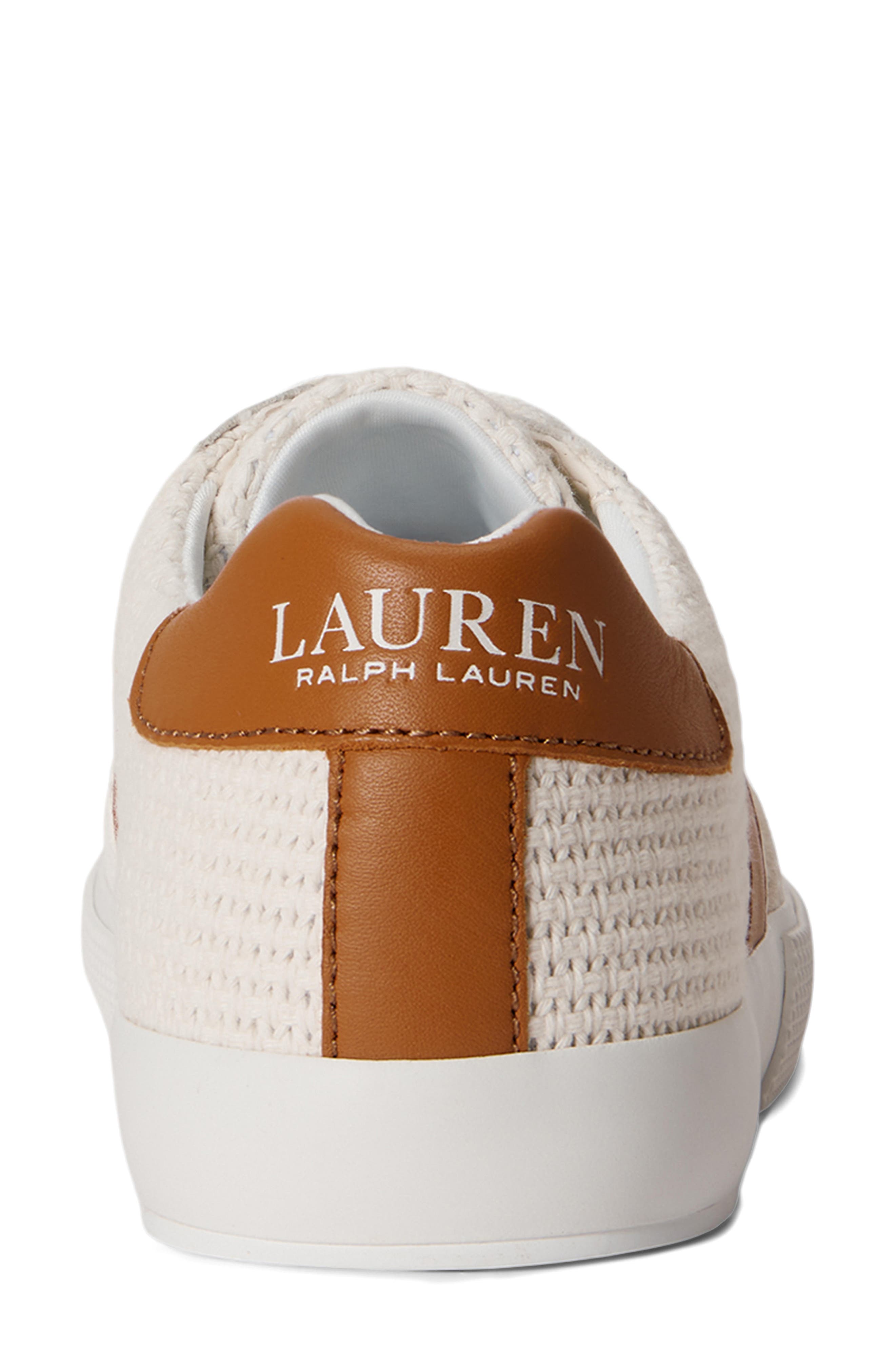 Ralph Lauren Braylee Sneaker, Alternate, color, Cream/ Caramel