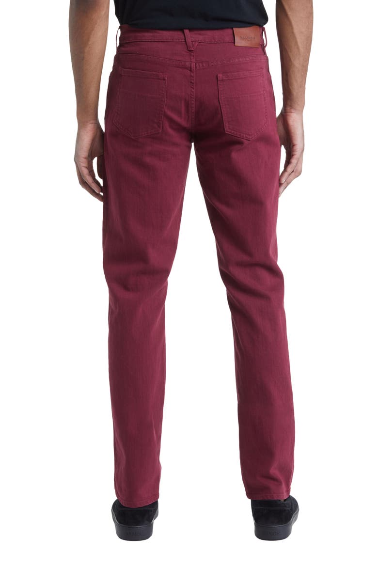 Alexander Relaxed Straight Leg Stretch Twill Pants, Alternate, color, GARNET
