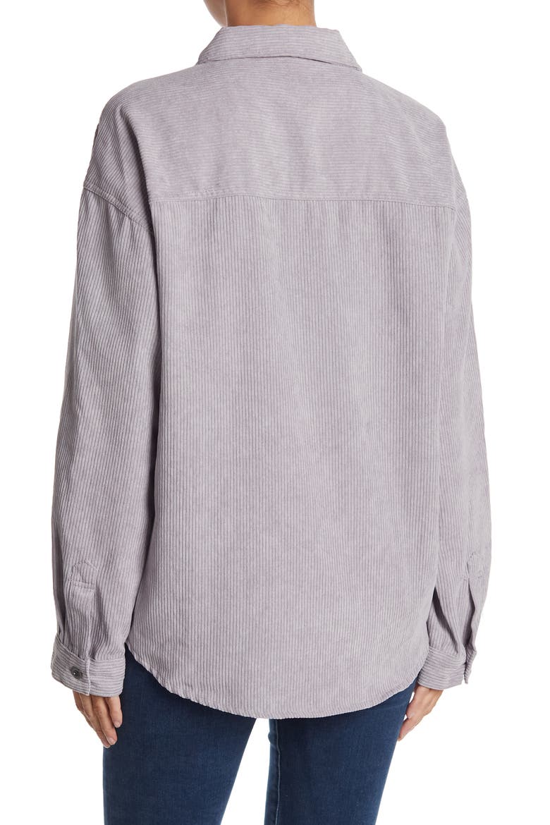 Carmele Corduroy Shacket, Alternate, color, LIGHT GREY