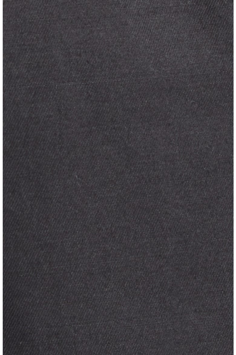 Crop Cotton & Linen Twill Wide Leg Pants, Alternate, color, BLACK