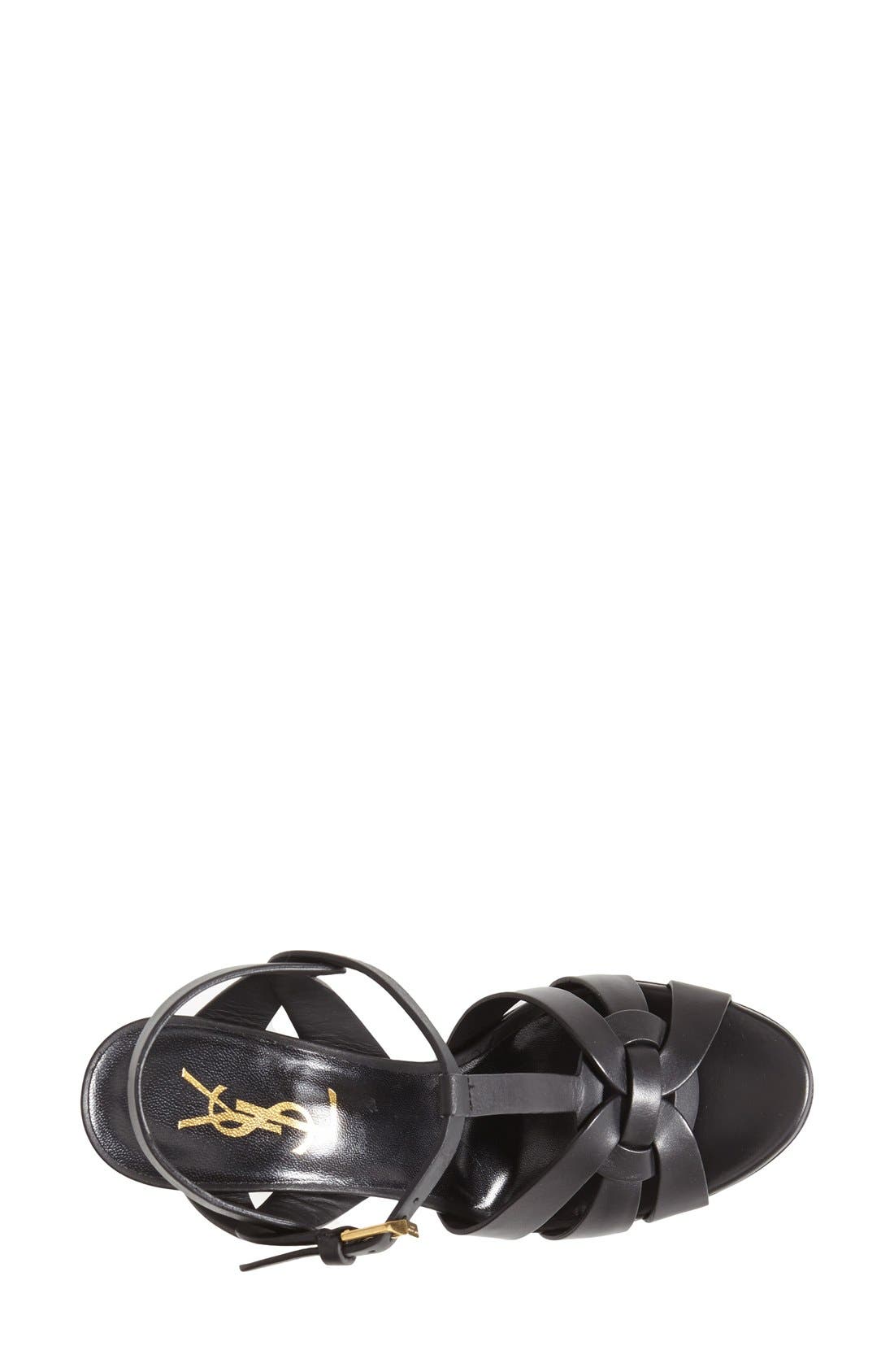 Saint Laurent Tribute T-Strap Platform Sandal, Alternate, color, 