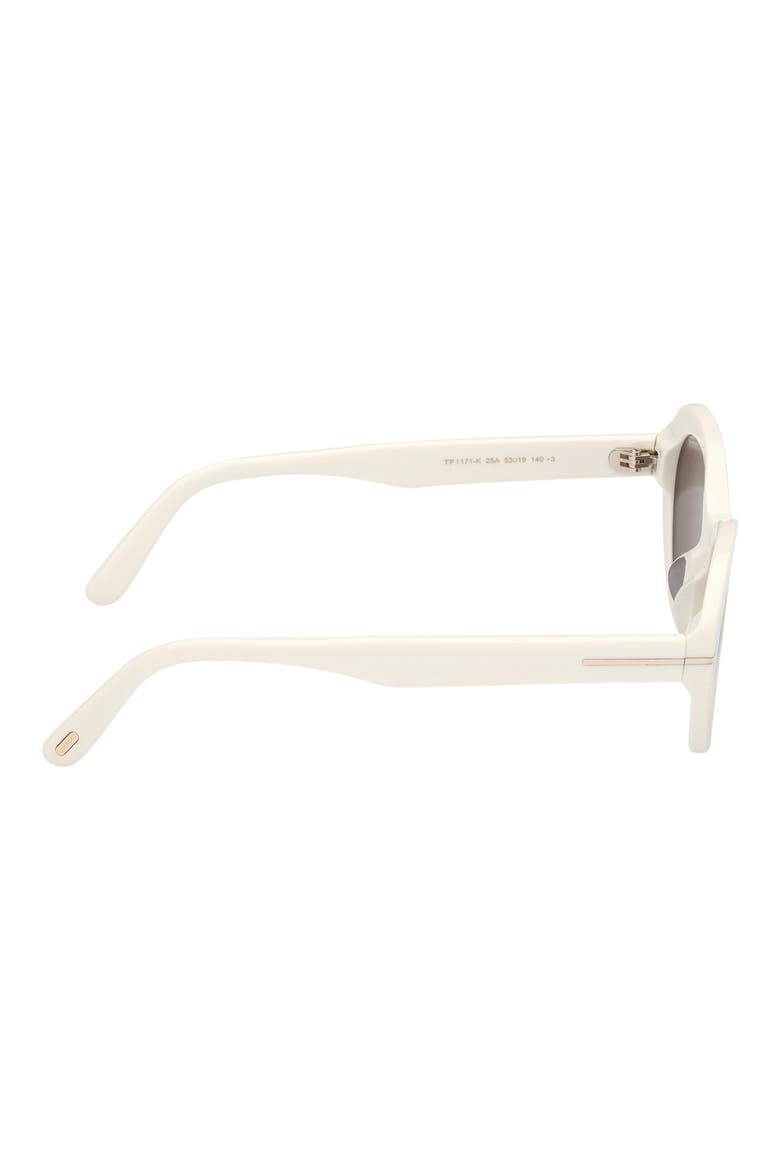 53mm Oval Sunglasses, Alternate, color, IVORY / SMOKE