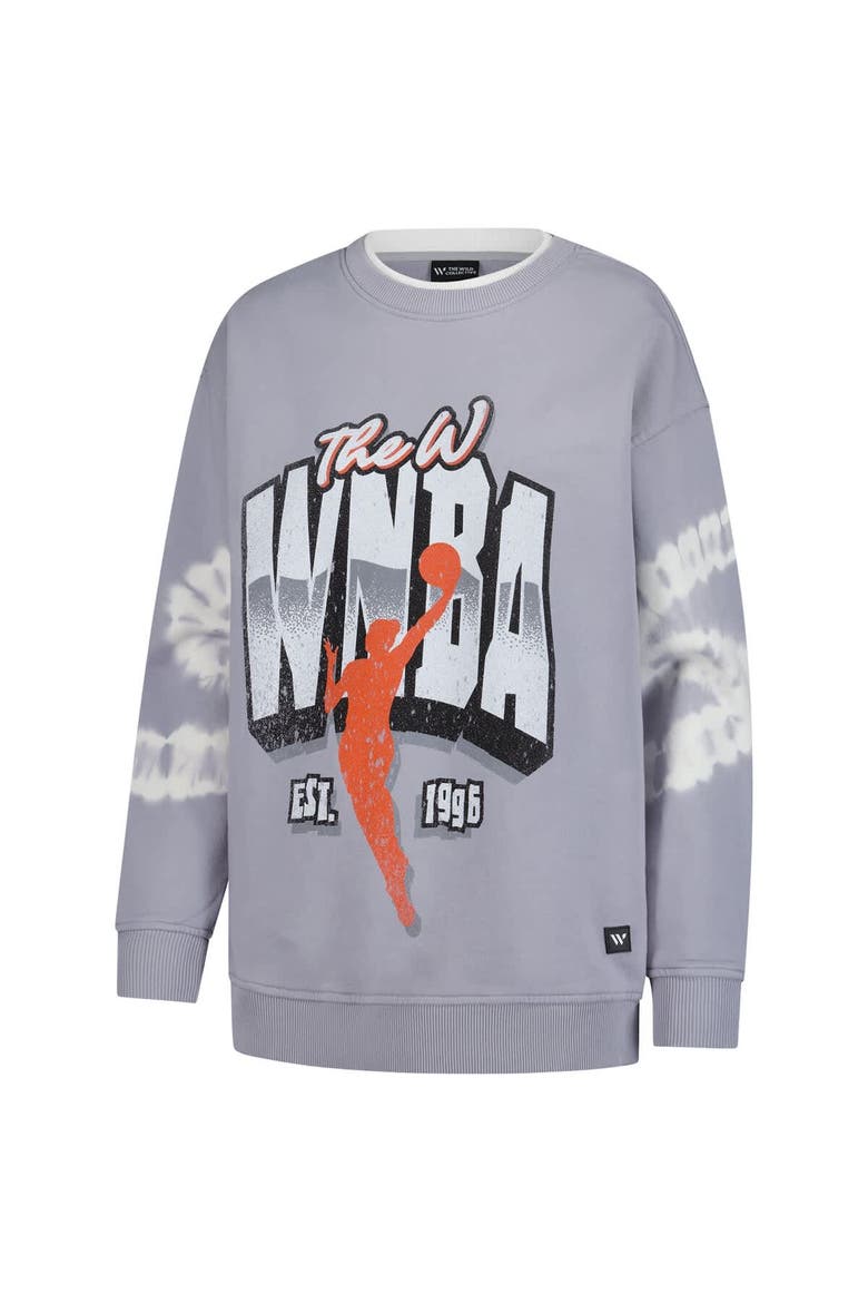 Women's The Wild Collective  Gray WNBA Double Collar Fleece Pullover Sweatshirt, Alternate, color, Gray