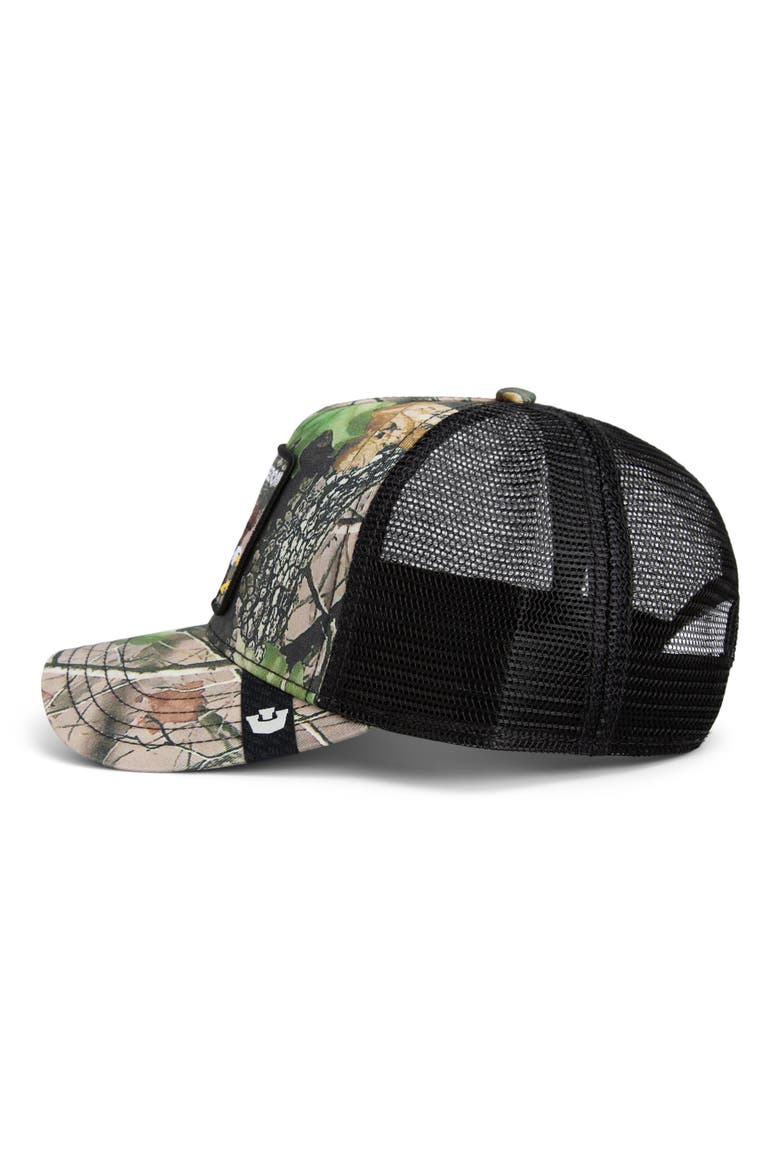 Eagle Embroidered Patch Trucker Hat, Alternate, color, CAMOUFLAGE